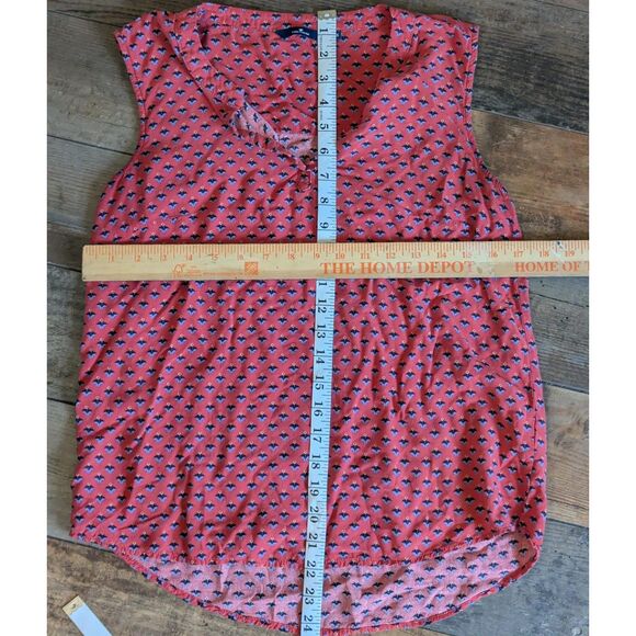 Tom Tailor S Women's Reddish-Orange Abstract Print Sleeveless - Picture 2 of 5